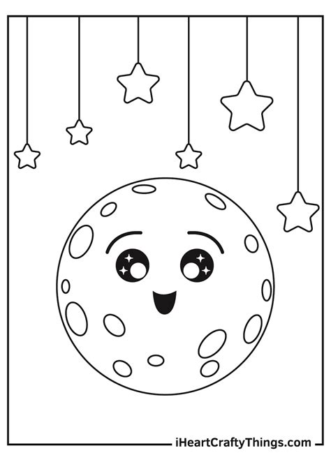 printable moon coloring pages updated