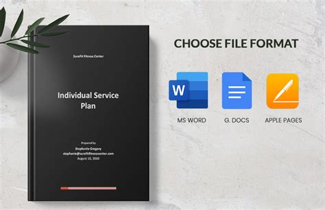 sample individual service plan template   word google