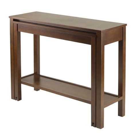 winsome wood brandon expandable console table  oj commerce