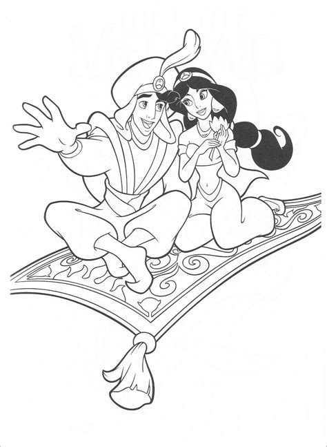 aladdin coloring pages coloringbay