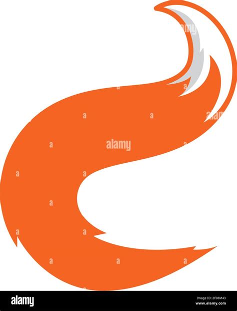 fox tail icon vector template design stock vector image art alamy