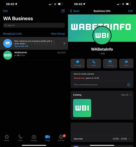 whatsapp business cover photo feature   released  android
