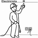 Electricista Profesiones Electricistas Aprender sketch template