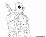 Deadpool Marvel Coloring Pages Drawing Printable Chibi Dead Color Print Book Getdrawings Info sketch template