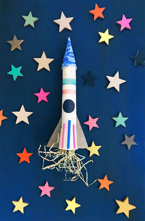 recycled rocket space crafts space crafts  kids crafts