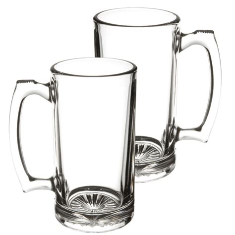 Glass Mugs With Handle 26oz Large Beer Glasses For Freezer Beer Cups
