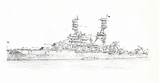 Battleship Blueprints Missouri Pearl Navsource 1044 Depicting Redesign Survived Chesley sketch template