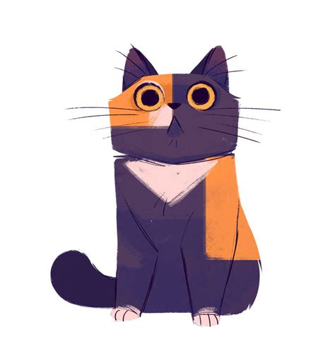 daily cat drawings  calico