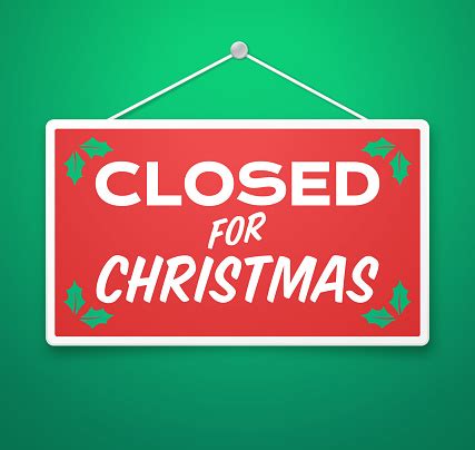 closed  christmas sign stock illustration  image  istock
