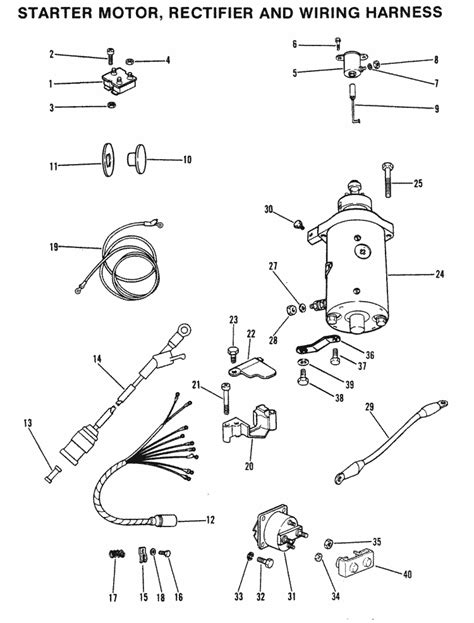 mercury  hp outboard parts diagram alternator