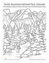 Coloring Pages Landforms Geography Kids Worksheets National Park Sequoia Sheets Color Grade First Rocky Mountains Drawing Colouring Getcolorings Mountain Printable sketch template