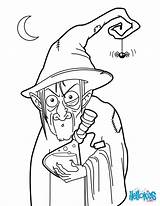 Witch Coloring Pages Potion Witches Color Scary Face Halloween Colouring Printable Cute Drawing Old Print Happy Kids Macbeth Getcolorings Getdrawings sketch template