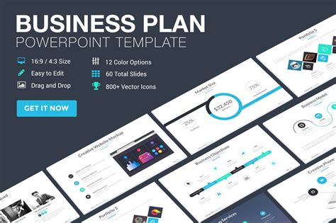 business plan powerpoint template powerpoint templates creative market