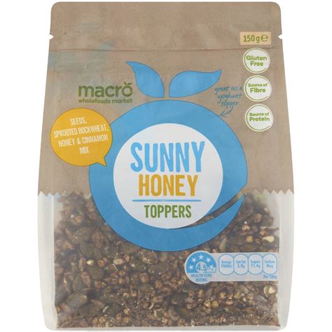 Macro Sunny Honey Toppers 150g Woolworths
