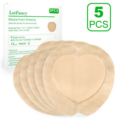 pcs   sacrum sacral bordered wound dressing  adherent absorbent foam silicone foam