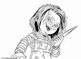 Chucky Tiffany Childs Bettercoloring Printable sketch template