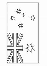 Colouring Flag Australian Pages Kids Print Sheets Activity Colour Coloring sketch template