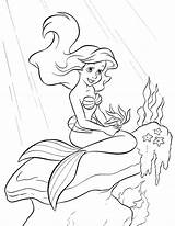 Disney Coloring Ariel Princess Pages Walt sketch template