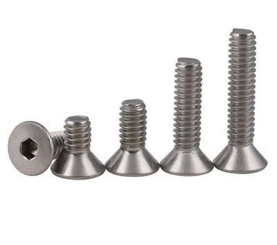 countersunk flat hex screws unc  stainless