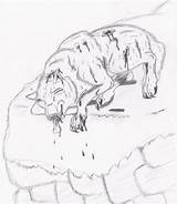Dying Wolf Coloring Pages Light Deviantart Template Sketch sketch template