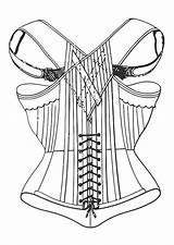 Corset Coloring Drawing Pages Getdrawings Edupics sketch template