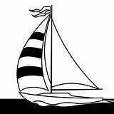 Drawing Sailboat Simple Clipart sketch template