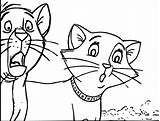 Coloring Aristocats Disney Shocked Wecoloringpage sketch template