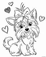 Coloring Jojo Pages Hearts Dog Bowbow Printable Siwas sketch template