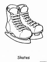 Coloring Skates Pages Winter Colouring Printable Ice Skate Kids Skating Print Children Activity Color Clothes Activityvillage Simple Village Explore sketch template