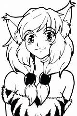 Coloring Girl Pages Cat Printable Anime Color Manga Adults Getcolorings Girls Print Adult Getdrawings sketch template