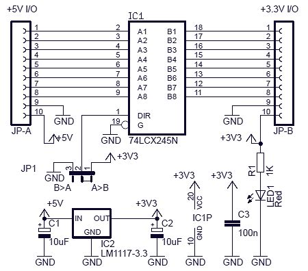 bidirectional logic level converter ic circuit