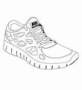 Nike Running Drawing Shoe Shoes Draw Getdrawings Run Roshe Step sketch template
