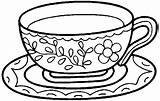Tea Coloring Cup Pages Cups Colouring Teacup Saucer Para Drawing Desenho Template Vintage Pattern Twit Clipartbest Google Lego Colorir Sheets sketch template