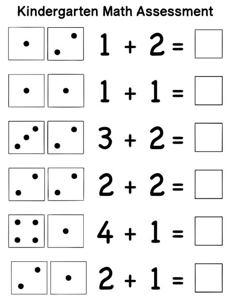 kindergarten assessment test printable templates