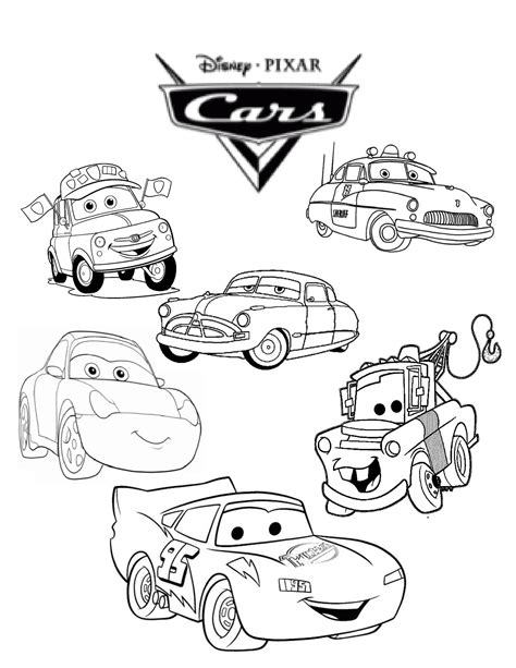 pixar cars coloring pages
