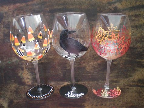 Halloween Goblets Diy Wine Glasses Painted Diy Wine