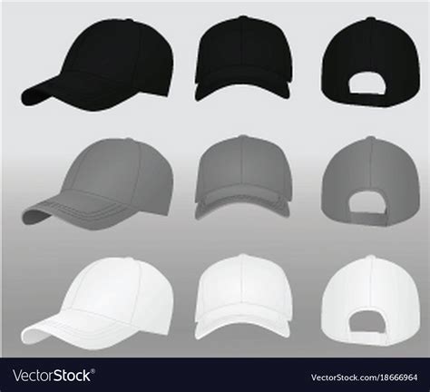 baseball caps template royalty  vector image
