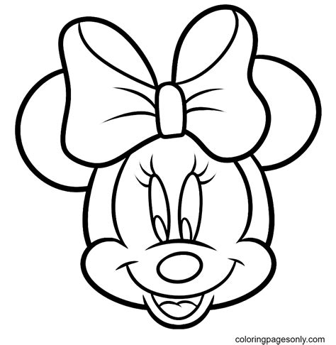 disney minnie mouse   big bow coloring page mouse coloring page