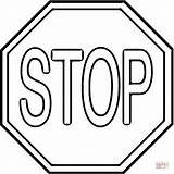 Stop Sign Coloring Printable Pages Color Signs Version Click Stencil Compatible Tablets Ipad Android sketch template