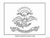 Dakota Flag North Coloring Pages State Printable Sketch America Wisconsin Drawing Flags Paintingvalley sketch template