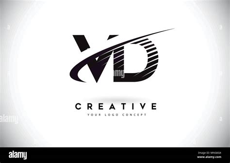 vd   letter logo design  swoosh  black lines modern creative zebra lines letters