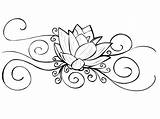 Lotus Flower Coloring Pages Tattoo Printable Mandala Drawing Simple Tattoos Print Color Colouring Designs Getdrawings Getcolorings Idea Colorings Henna Cool sketch template