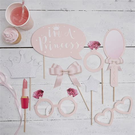 princess party photobooth decorations props  photo booth etsy