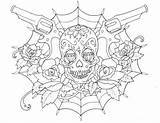 Coloring Pages Maori Skull Guns Skulls Colouring Adult Tattoo Sheets Girly Getdrawings Deviantart Sugar sketch template