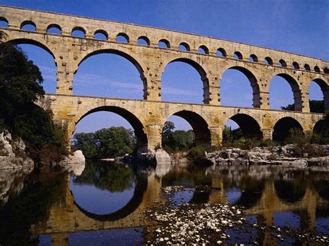 Wallpapers Pont Du Gard Roman Aqueduct
