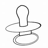 Baby Pacifier Clipart Bottle Dummy Drawing Clip Outline Draw Template Coloring Colouring Pages Bottles Drawings Cliparts Sheets Printable Kids Clipartbest sketch template