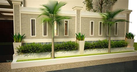 model pagar rumah minimalis  tembok  besi