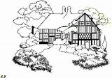 Coloring Cottage Pages Printable Print Designlooter 437px 59kb Hellokids Drawings sketch template