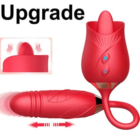 rose clit vibrator oral licking thrusting dildo g spot anal sex toys