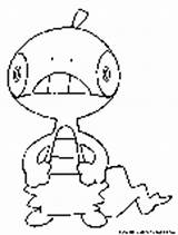 Pokemon Scraggy Coloring Pages Dark Printable Fun sketch template